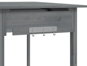 Mesa de cultivo com pia 147,5x44x139,5 cm abeto maciço cinzento
