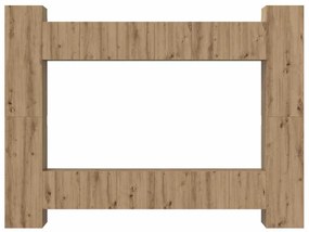 Conjunto de móvel de TV 10 pcs carvalho artisiano