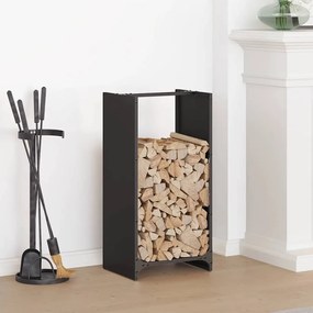 Suporte para lenha 40x30x80 cm aço laminado a frio preto