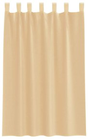 Cortinas de voile com bolsos para varão 2 pcs areia