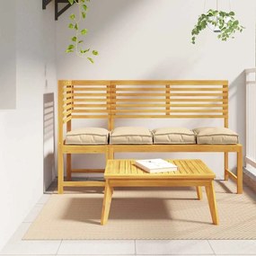 vidaXL Almofadas de Palete pra Assento 4 pcs Bege 40x40x8 cm Tecido Oxford