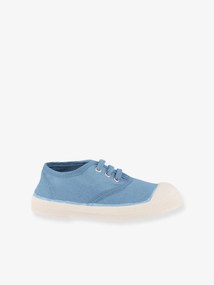 Sapatilhas com atacadores, em algodão, para criança, da BENSIMON® azul-ganga