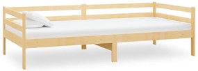 Sofá-cama com colchão 90x200 cm pinho maciço