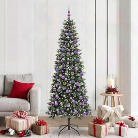 vidaXL Árvore de Natal Artificial Verde 210 cm PVC, Plástico e Aço