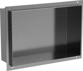 Mexen X-Wall-NR prateleira embutida sem flange 30 x 20 cm, cinza escovado - 19E1302010