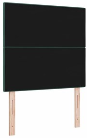Cabeceira LED vidaXL Verde Escuro 90 cm Veludo