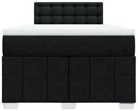 Cama boxspring com colchão 120x190 cm tecido preto