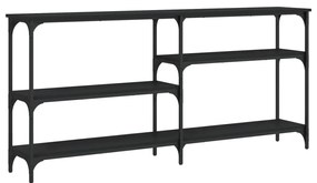 Mesa consola 160x29x75 cm derivados de madeira preto
