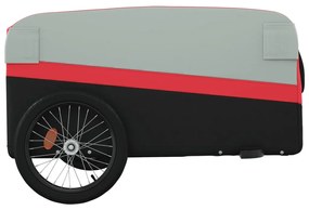 Reboque para bicicleta 45 kg ferro preto e vermelho