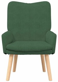Poltrona Relaxante vidaXL Verde Selva em Tecido Veludo
