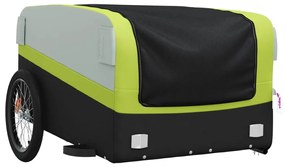 Reboque para bicicleta 45 kg ferro preto e verde