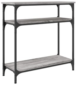 Mesa consola 75x29x75 cm derivados de madeira cinzento sonoma