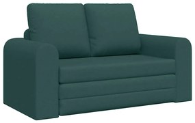 Sofá-Camas 2 em 1 Verde Escuro 148x71x83 cm Tecido