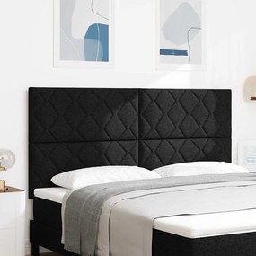 vidaXL Cabeceira Preta com Design de Blocos de Diamante 180 cm em Tecido