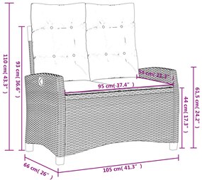 4 pcs conjunto de jantar p/ jardim c/ almofadões vime PE bege