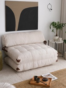 Sofá-Cama 2 Lugares Fold – Branco – 120x79x75 cm