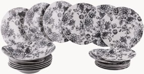 Conjunto de loiça de porcelana Madame, 6 pessoas, conjunto de 18