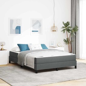 vidaXL Cama Box Outros Cinzento escuro 140 x 190 cm tecido