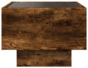 Mesa de cabeceira c/ LED Infinity 40x40x30 cm carvalho fumado