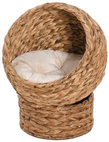 PawHut Cama destacável para gatos casa para animais de estimação Menos de 5 kg Design moderno Almofada macia e quente 42x33x52cm