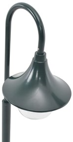 Candeeiro de pé para jardim E27 120 cm alumínio verde escuro