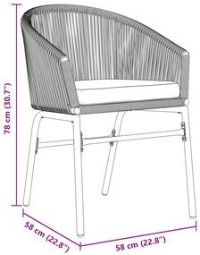 Conjunto de Jantar de Jardim de 9 Peças Castanho Rattan PE