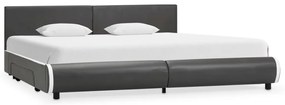 vidaXL Estrutura cama c/ gavetas 180x200 cm couro artificial antracite