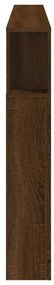 Cabeceira c/ LEDs 220x18,5x103,5 cm carvalho castanho