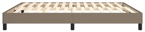 Cama sem colchão 160x200 cm tecido castanho-acinzentado