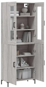 Armário alto 69,5x34x180 cm derivados de madeira sonoma cinza