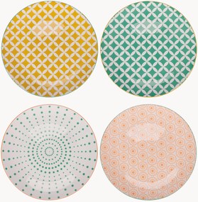 Pratos de jantar variados de porcelana Confusion, conjunto de 4