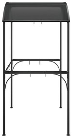 Gazebo churrasco prateleiras laterais 220x115x230 aço antracite