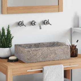 vidaXL Lavatório 45x30x12 cm mármore cinza brilhante