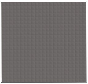 Manta pesada 15 kg 220x240 cm tecido cinzento
