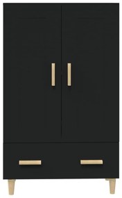 Armário alto 70x31x115 cm derivados de madeira preto