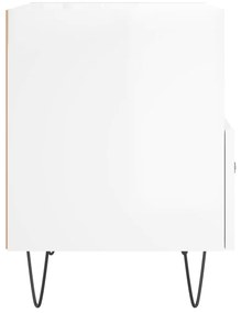 Mesa de cabeceira derivados de madeira branco brilhante