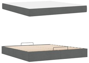 Estrutura da Cama Outros Cinzento escuro 180 x 200 cm tecido
