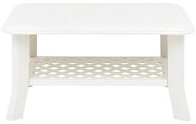 Mesa de centro 90x60x46 cm plástico branco