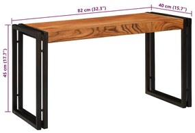 Mesas de canto 3 pcs Marrom e Preto Madeira de acácia maciça