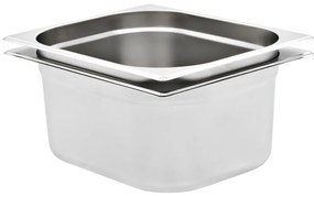 vidaXL Recipientes gastronorm 2 pcs GN 1/2 150 mm aço inoxidável