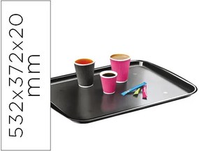 Tabuleiro Cep Apto para Alimentos Empilhavel Policarbonato Preto 532x372x20 mm