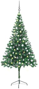 3077661 vidaXL Árvore de Natal artificial c/ luzes LED e bolas 180cm 564 ramos