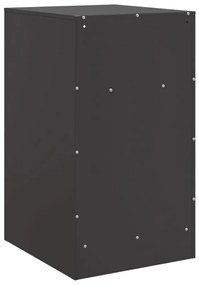 Mesas de cabeceira 2 pcs 34,5x39x62 cm aço preto