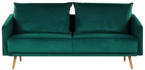 Sofá de 3 lugares em veludo verde esmeralda MAURA Beliani