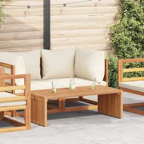 vidaXL Mesa Lateral do Jardim 110x55x35,5 cm Madeira Maciça Teca