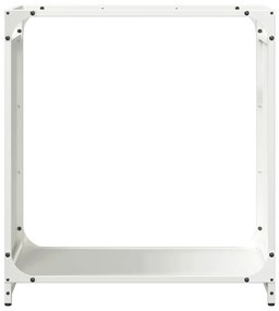 Suporte para lenha 60x28x65 cm aço laminado a frio branco