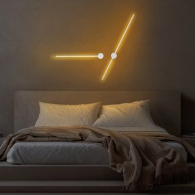Lâmpada de Parede Sword - Dourada - 91cm x 10cm x 7cm / 62cm x 10cm x