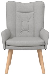 Poltrona Relaxante vidaXL Tecido Cinza Nuvem