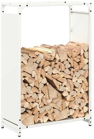 Suporte para lenha 60x28x90 cm aço laminado a frio branco