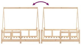 Estrutura de cama infantil 70x140 cm pinho maciço